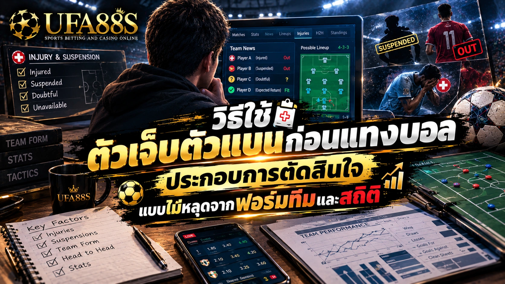 ตัวเจ็บตัวแบนก่อนแทงบอล