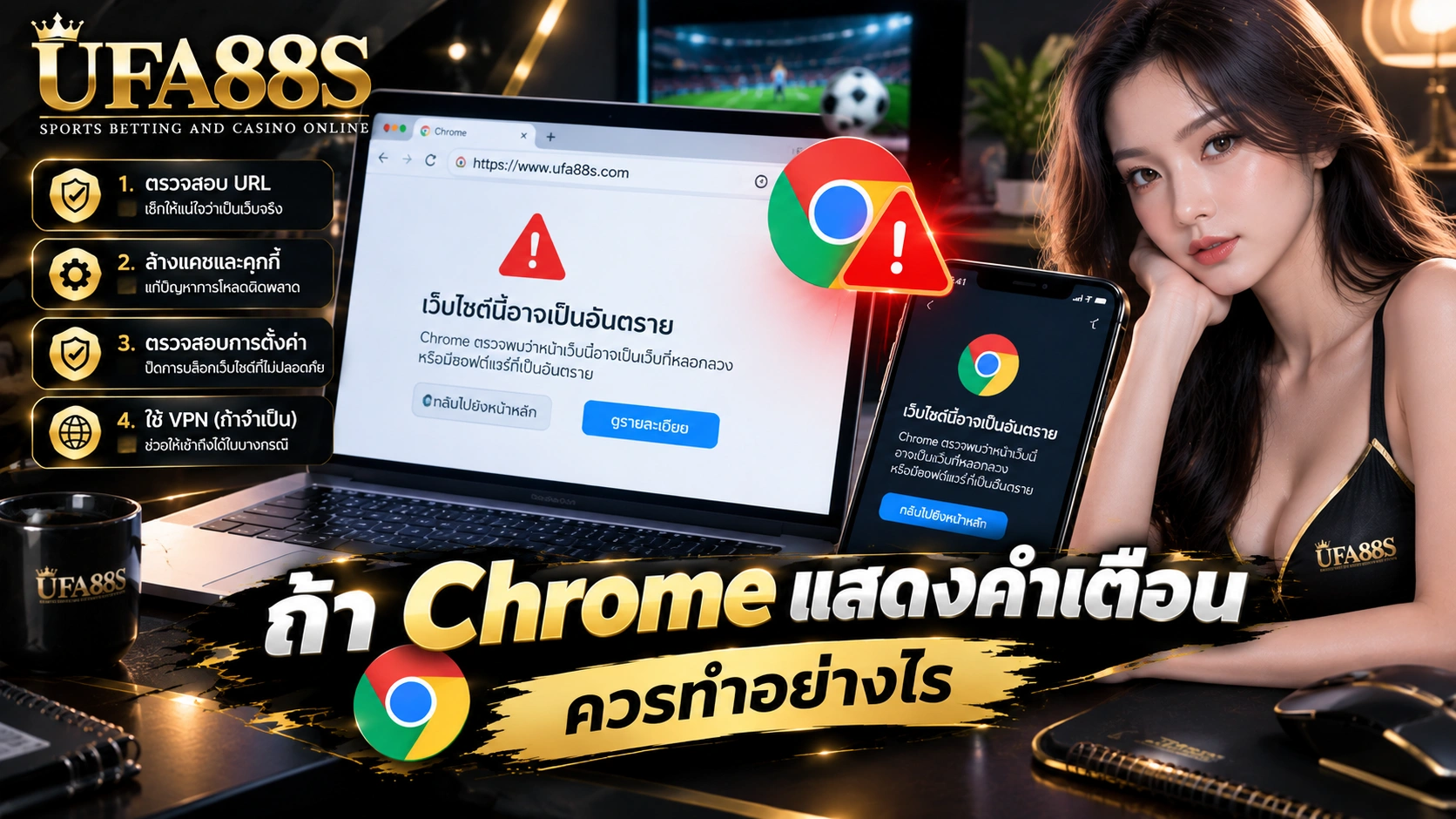 วิธีเข้าเว็บแทงบอลผ่าน Chrome
