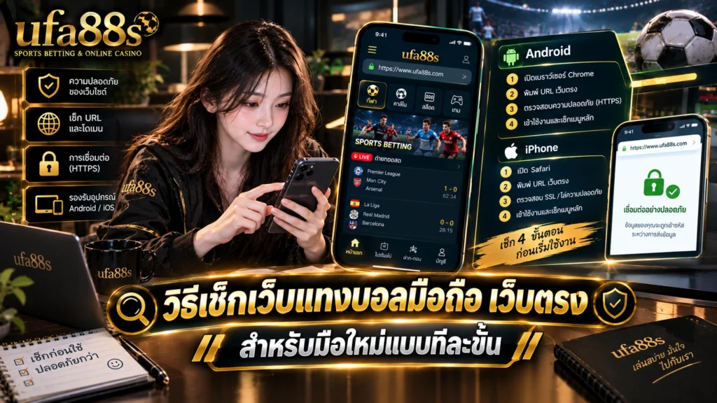 วิธีเช็กเว็บแทงบอลมือถือ เว็บตรง