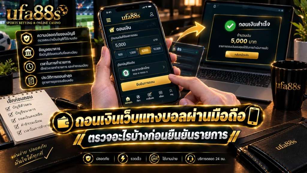 ถอนเงินเว็บแทงบอลผ่านมือถือ