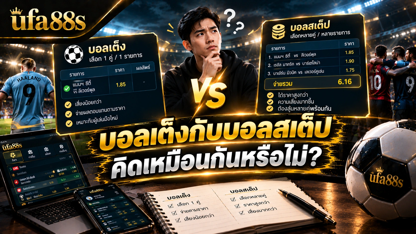 วิธีคิดบอลเต็ง