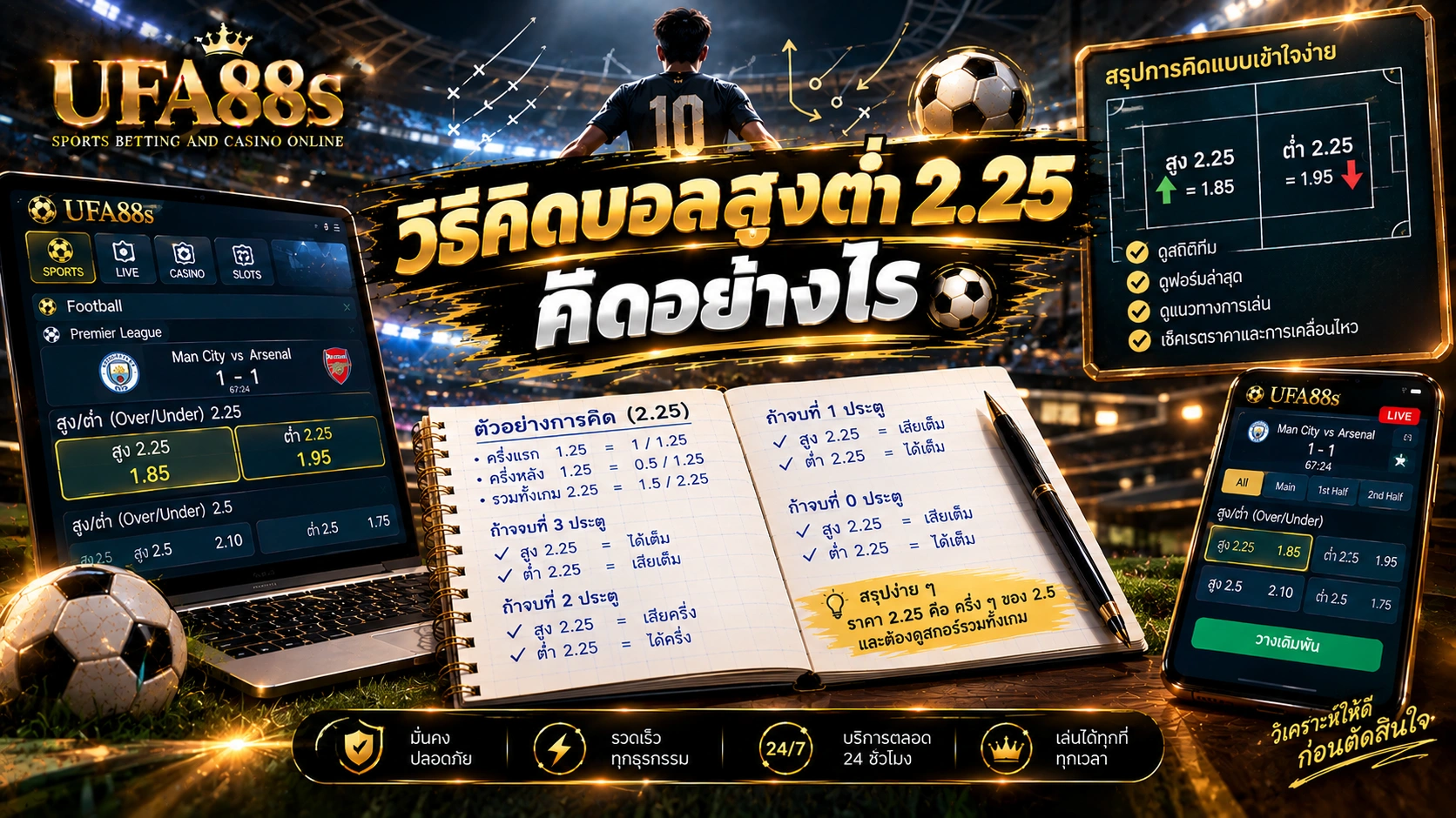 วิธีคิดบอลสูงต่ำ