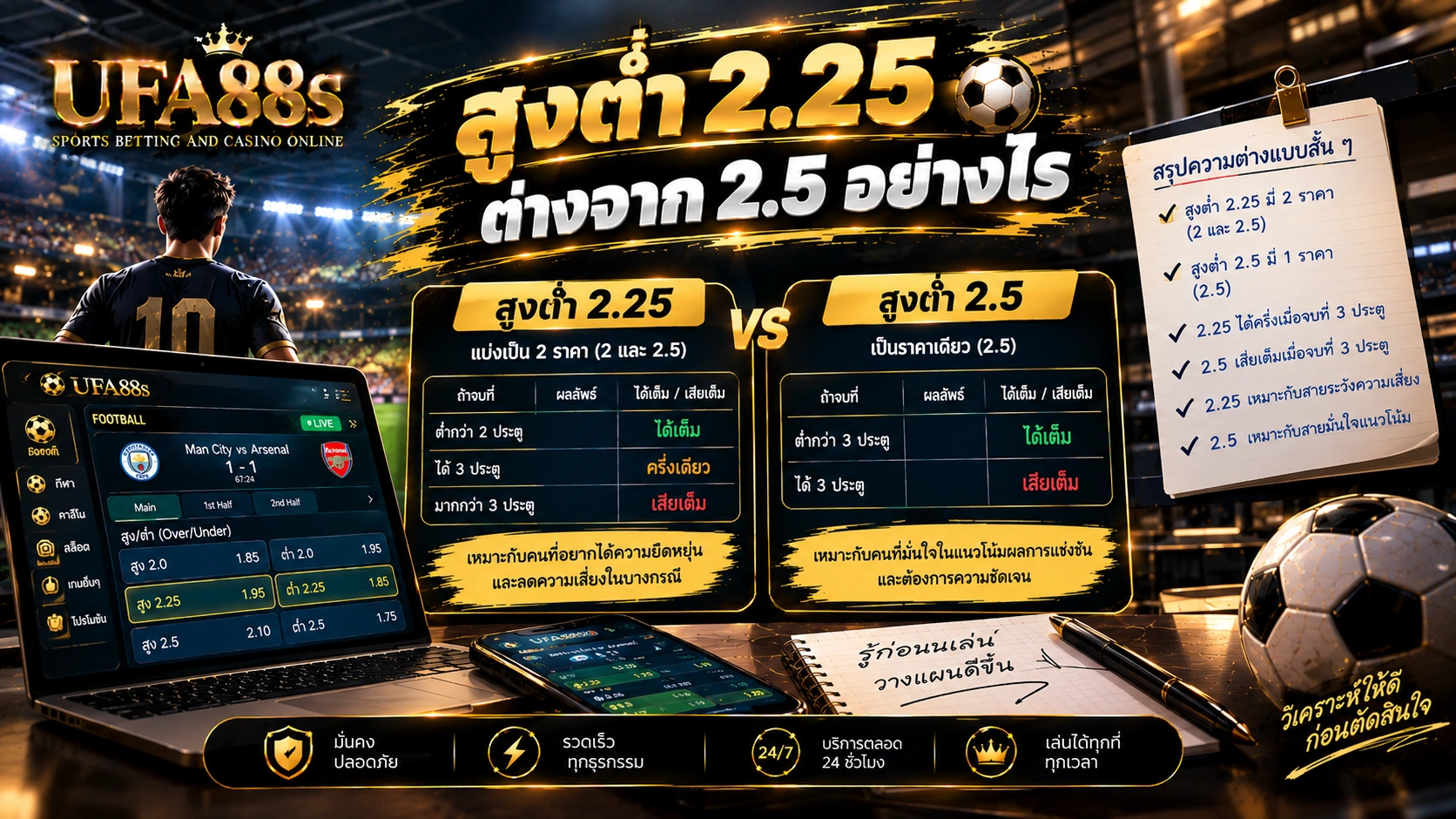 สูงต่ำ 2.25 คิดยังไง