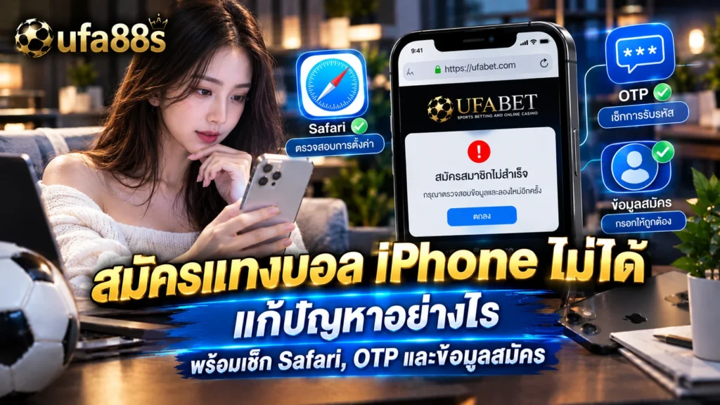 สมัครแทงบอล iPhone ไม่ได้