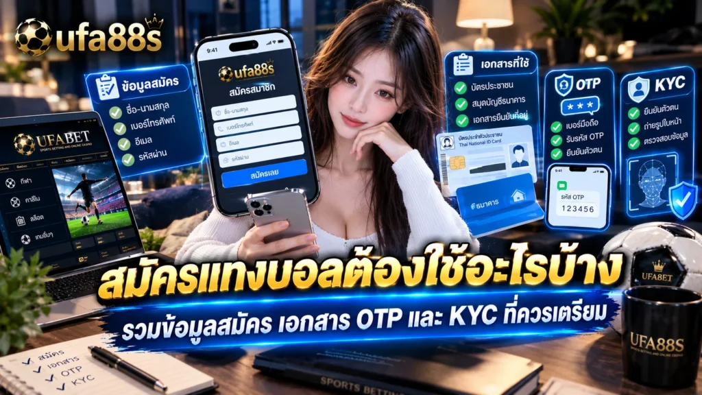 สมัครแทงบอลต้องใช้อะไรบ้าง