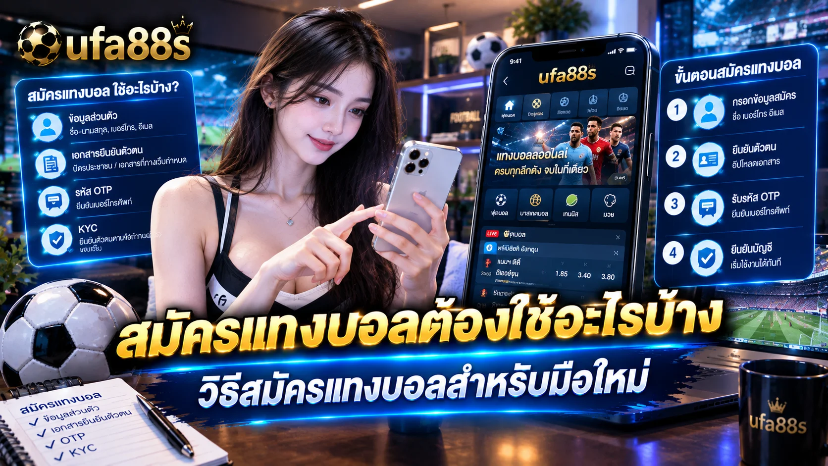 สมัครแทงบอลต้องใช้อะไรบ้าง