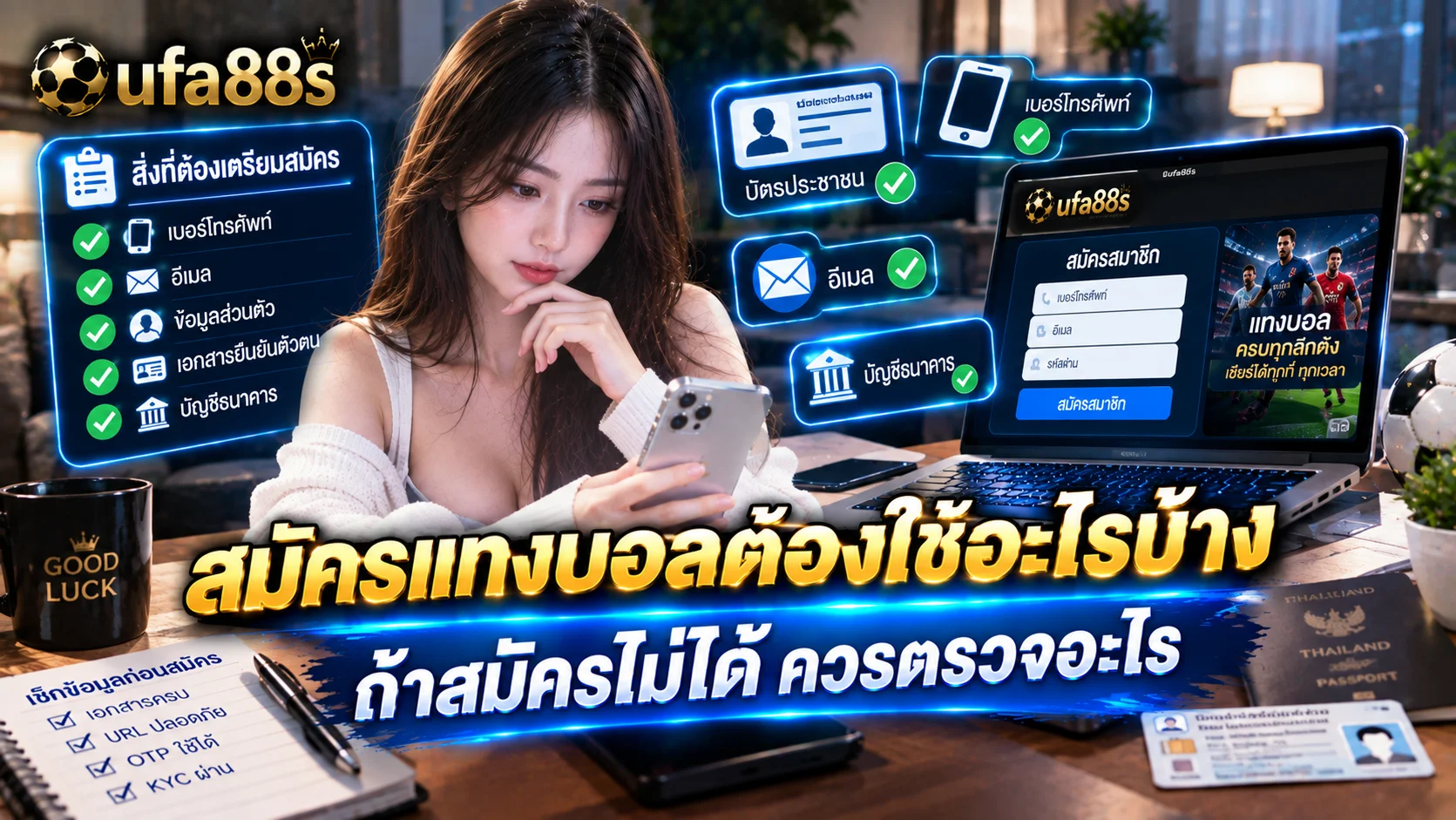สมัครแทงบอลต้องใช้อะไรบ้าง