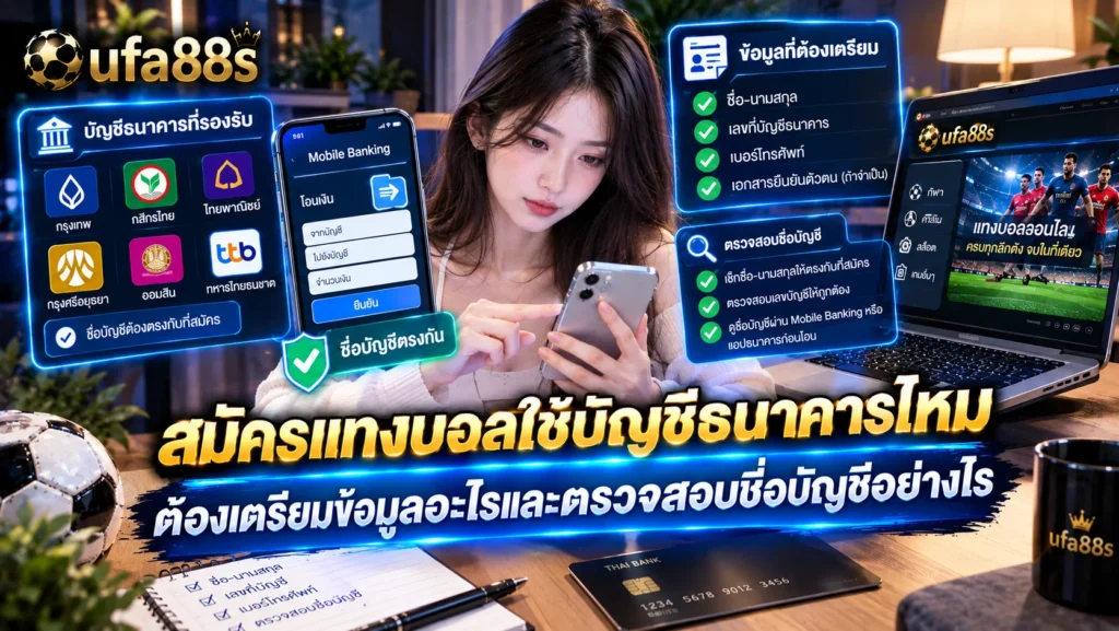 สมัครแทงบอลใช้บัญชีธนาคารไหม