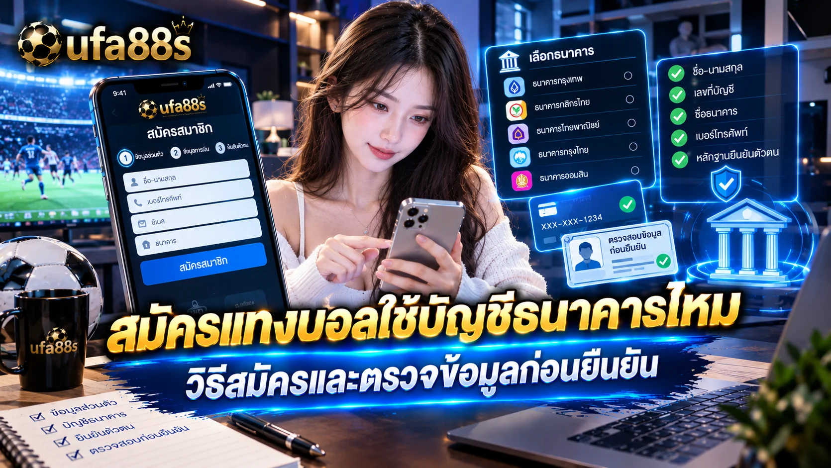 สมัครแทงบอลใช้บัญชีธนาคารไหม