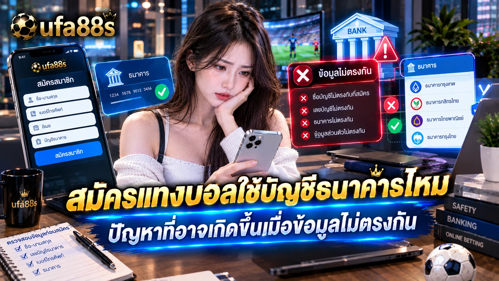 สมัครแทงบอลใช้บัญชีธนาคารไหม