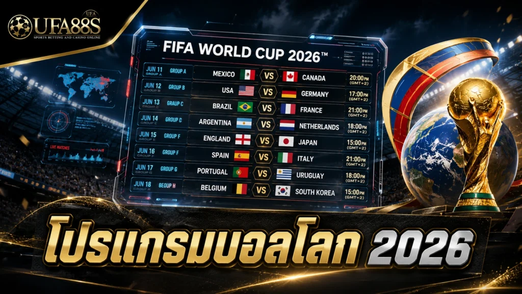 โปรแกรมบอลโลก 2026