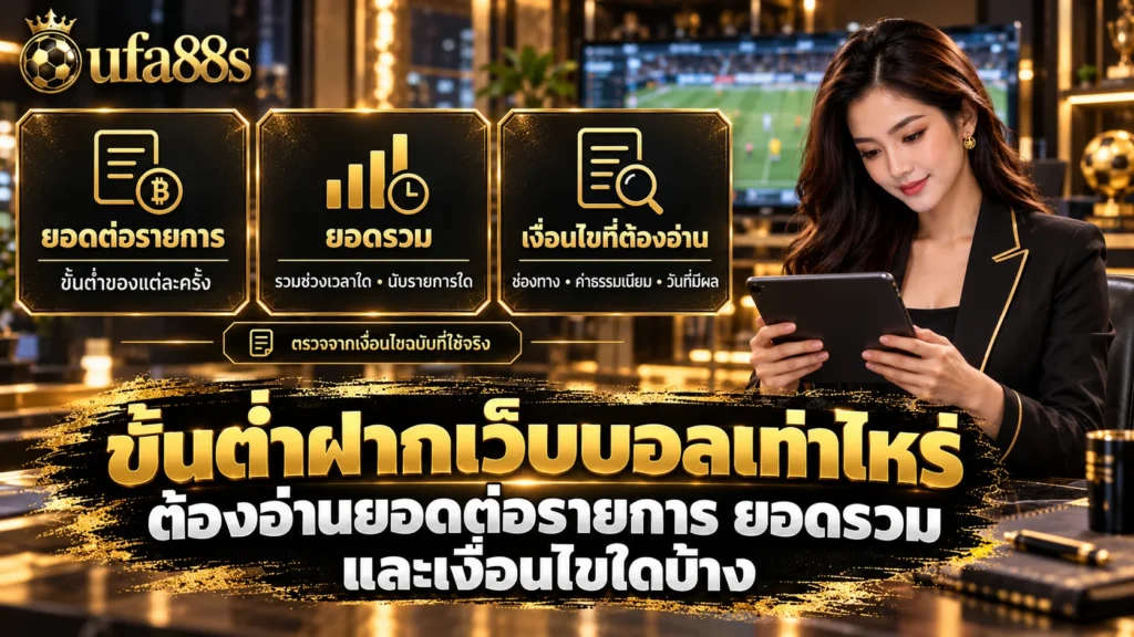 ขั้นต่ำฝากเว็บบอลเท่าไหร่
