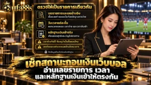 เช็กสถานะถอนเงินเว็บบอล
