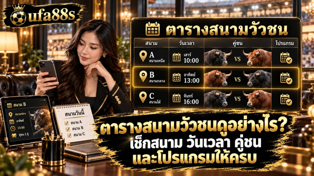 ตารางสนามวัวชน