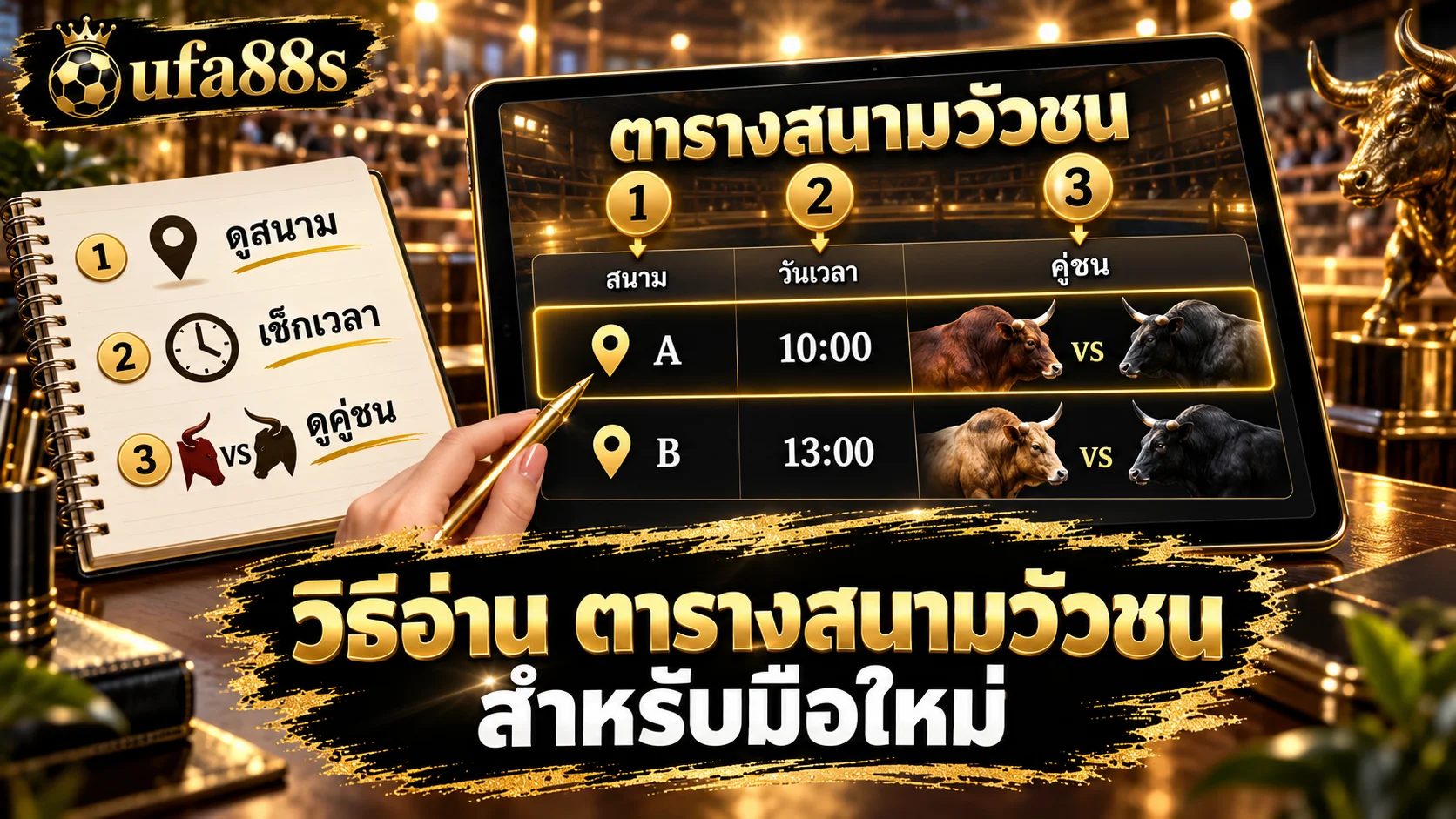 ตารางสนามวัวชน