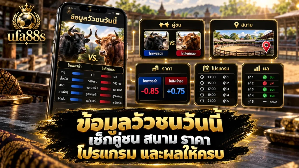 ข้อมูลวัวชนวันนี้