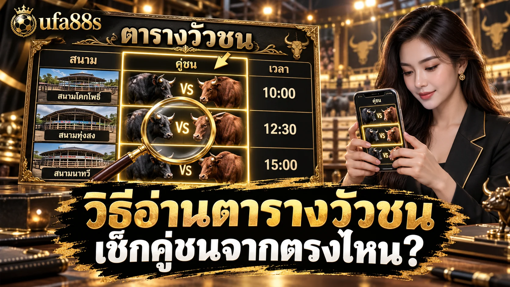 วิธีอ่านตารางวัวชน