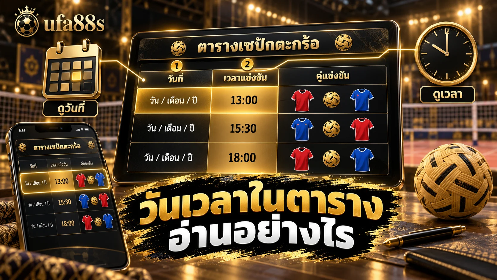 ตารางเซปักตะกร้อวันนี้