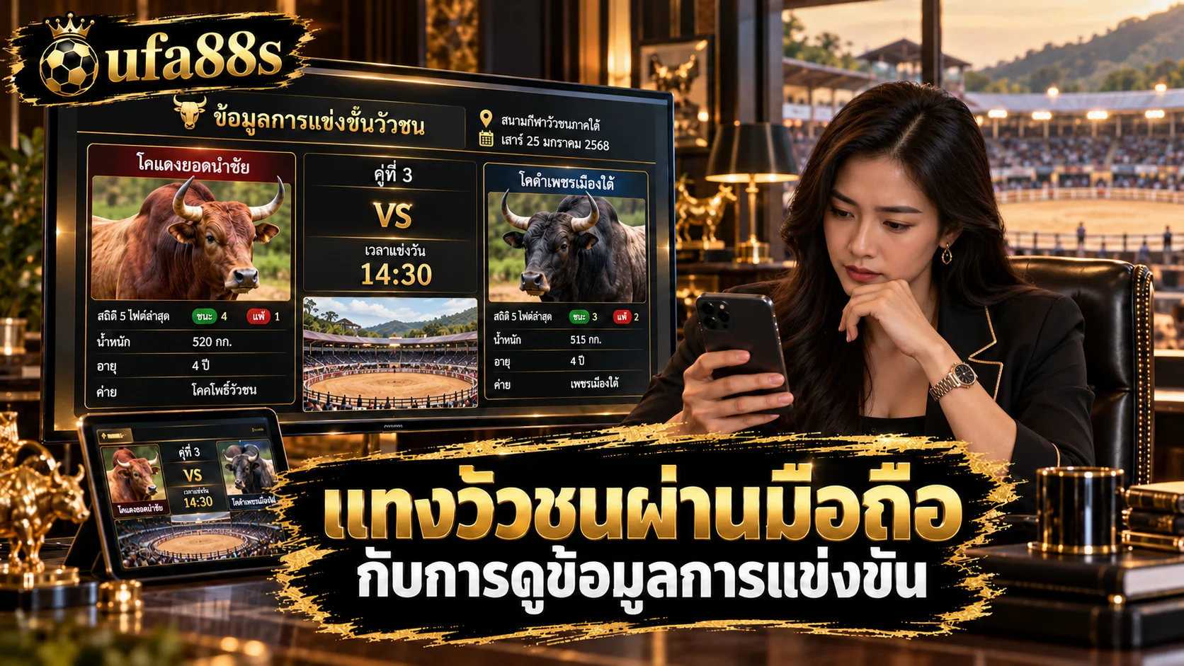 แทงวัวชนผ่านมือถือ