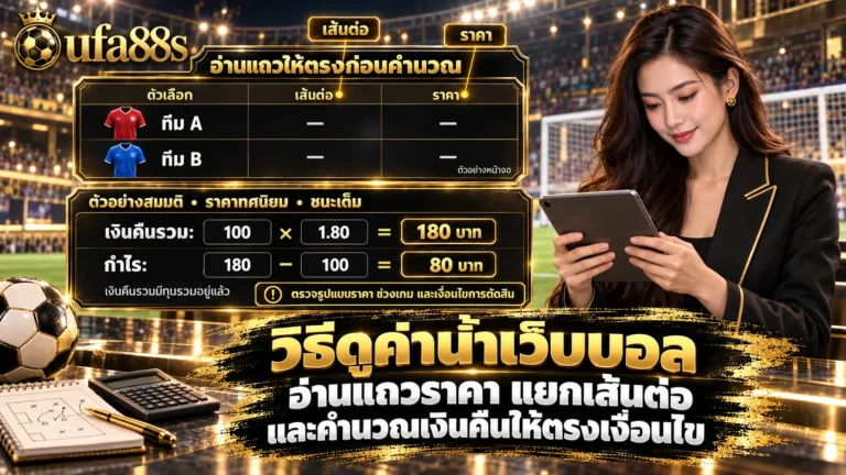วิธีดูค่าน้ำเว็บบอล