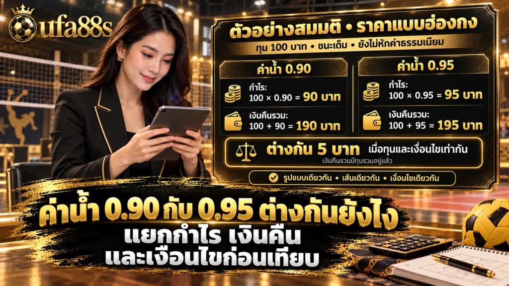 ค่าน้ำ 0.90 กับ 0.95 ต่างกันยังไง