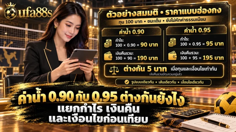 ค่าน้ำ 0.90 กับ 0.95 ต่างกันยังไง