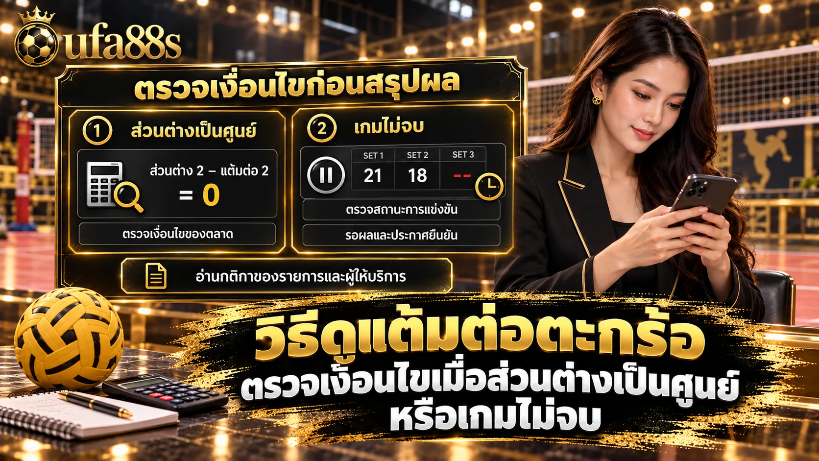 วิธีดูแต้มต่อตะกร้อ