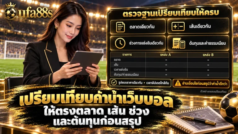 เปรียบเทียบค่าน้ำเว็บบอล