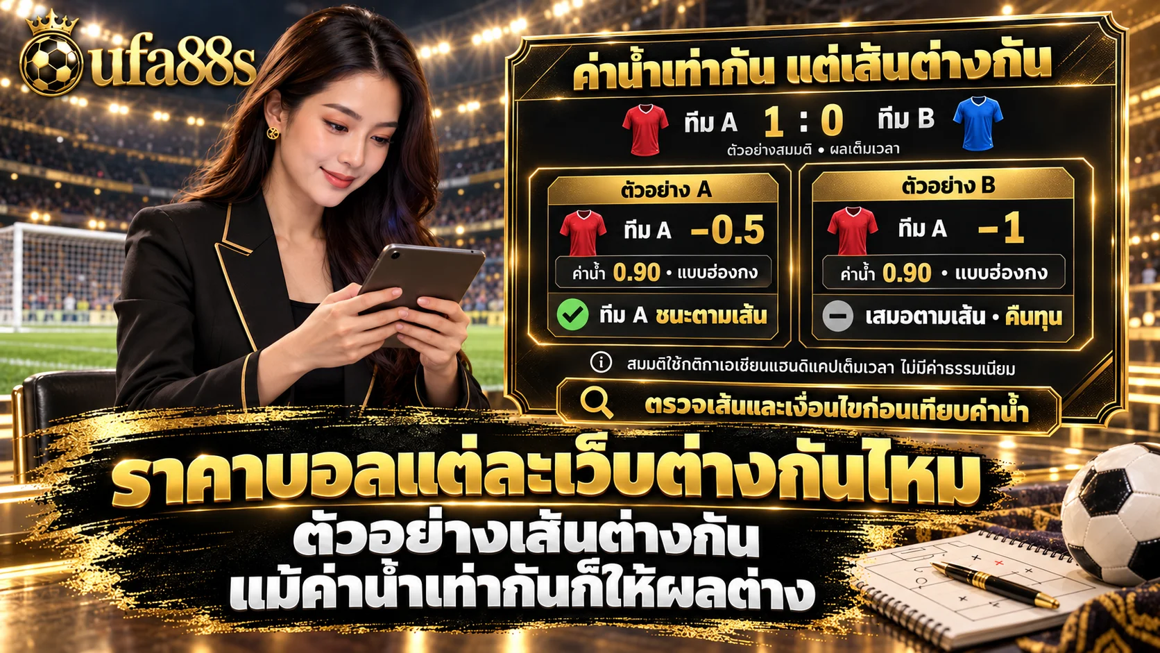 ราคาบอลแต่ละเว็บต่างกันไหม