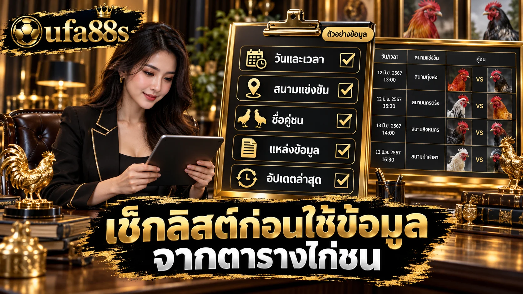 วิธีอ่านตารางไก่ชน
