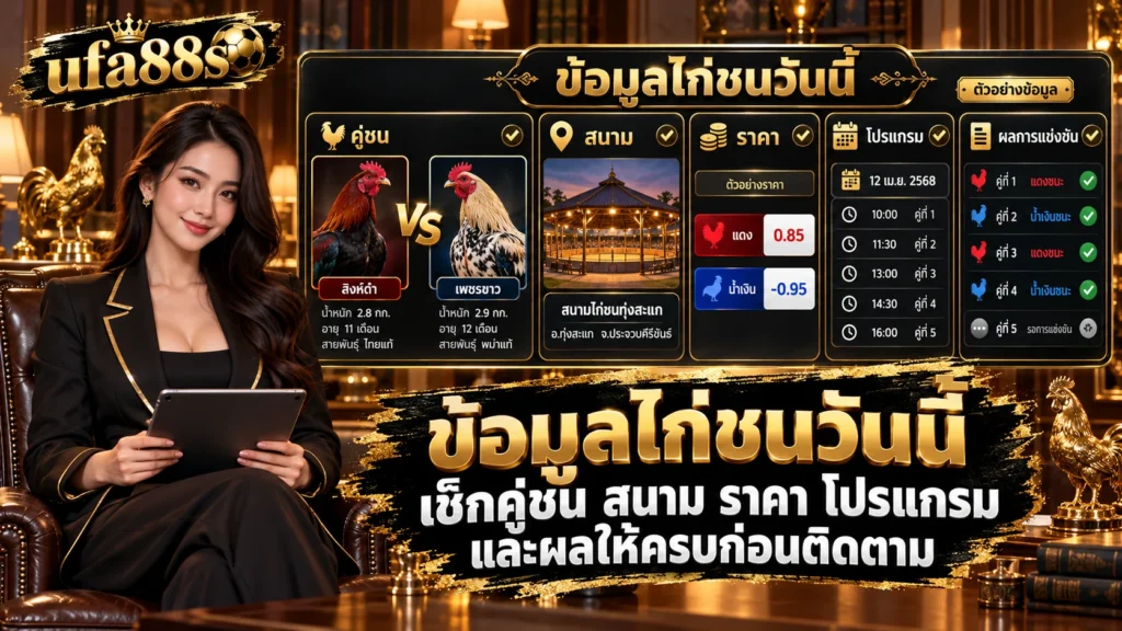 ข้อมูลไก่ชนวันนี้