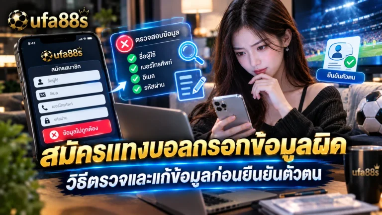 สมัครแทงบอลกรอกข้อมูลผิด