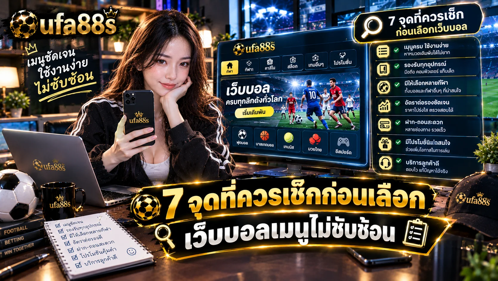 เว็บบอลเมนูไม่ซับซ้อน