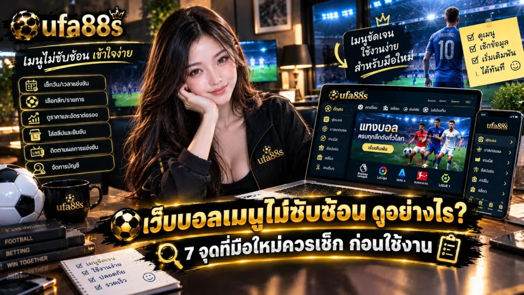 เว็บบอลเมนูไม่ซับซ้อน